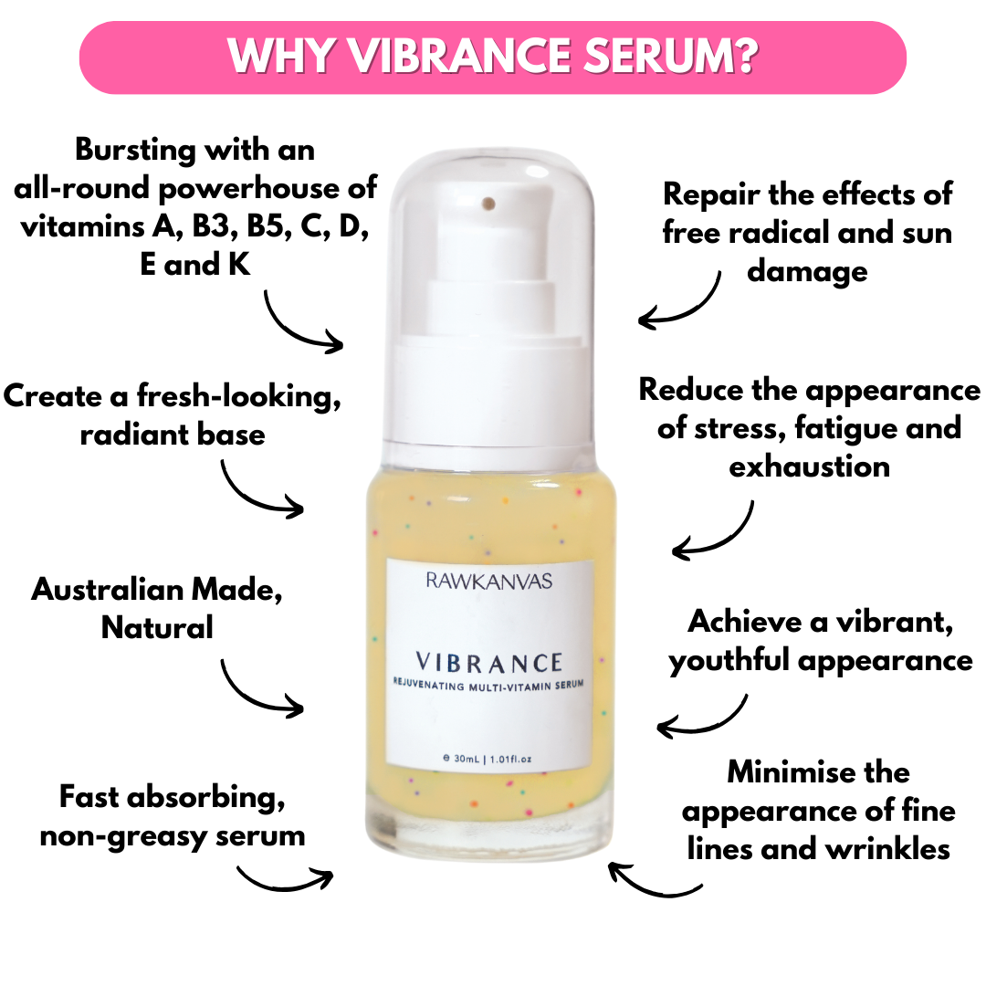 Vibrance: Rejuvenating Multi-Vitamin Serum (Vitamin A, B3, B5, C, D, E and K)