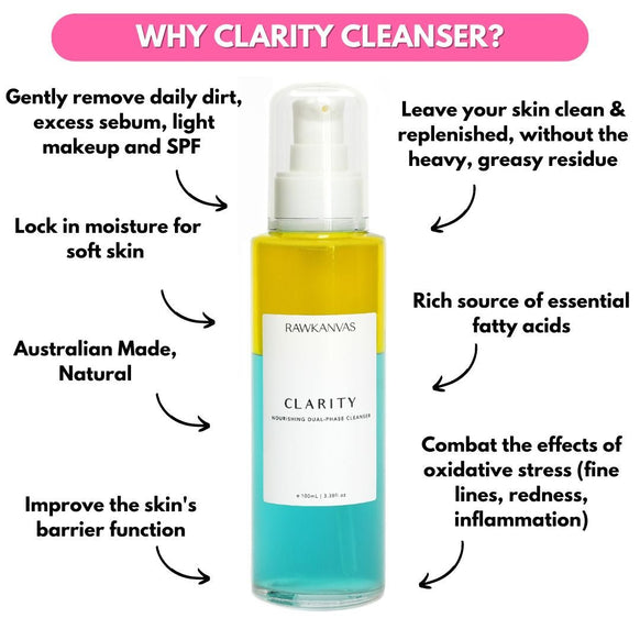 Clarity: Nourishing Oil & Water Cleanser - RAWKANVAS