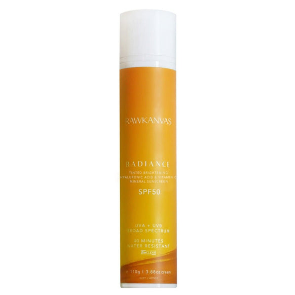 Radiance: Tinted Brightening Hyaluronic Acid & Vitamin C Mineral Sunscreen SPF50 - RAWKANVAS