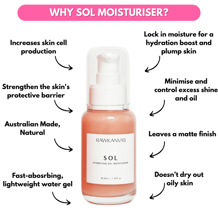 Sol: Hydrating Gel Moisturiser - RAWKANVAS