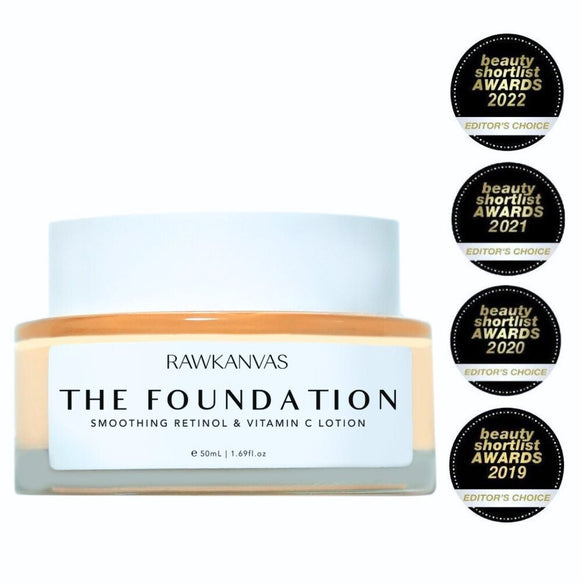 The Foundation: Smoothing Retinol & Vitamin C Lotion - RAWKANVAS