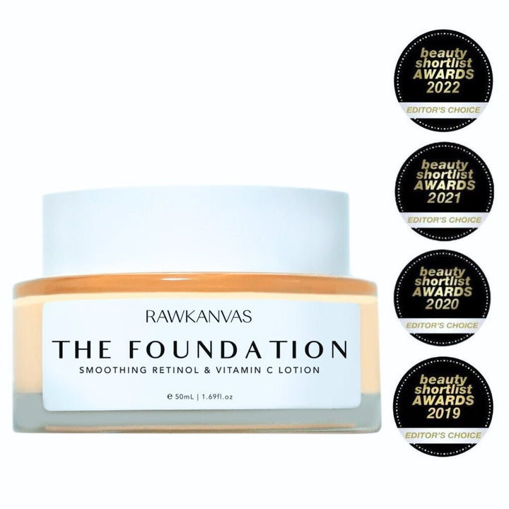 The Foundation: Smoothing Retinol & Vitamin C Lotion - RAWKANVAS