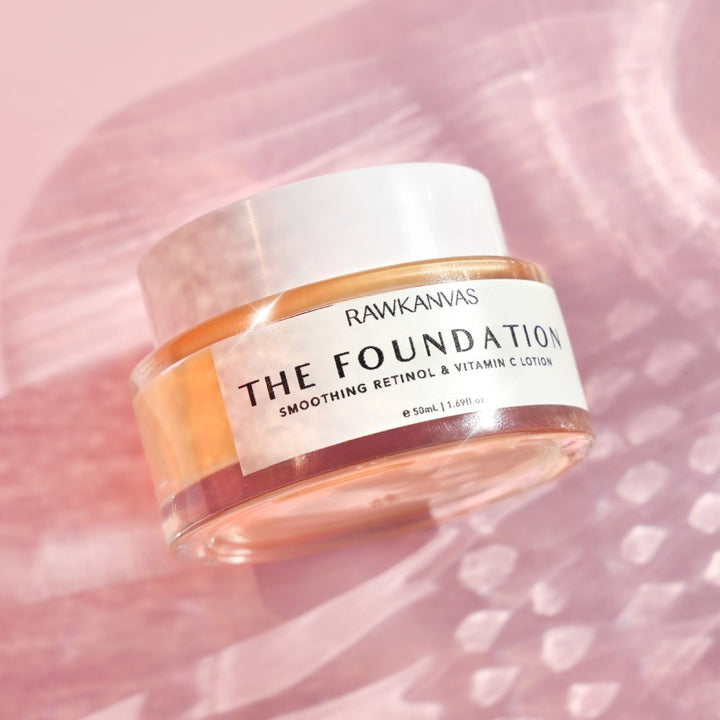 The Foundation: Smoothing Retinol & Vitamin C Lotion - RAWKANVAS