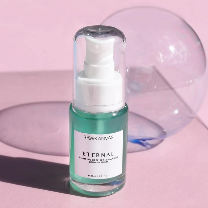 Image of RAWKANVAS Eternal plumping deep sea and malachite collagen serum to plump and brighten